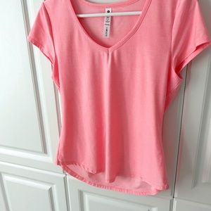90 Degree by Reflex Pink  Short Sleeve Athletic Top, Size: M